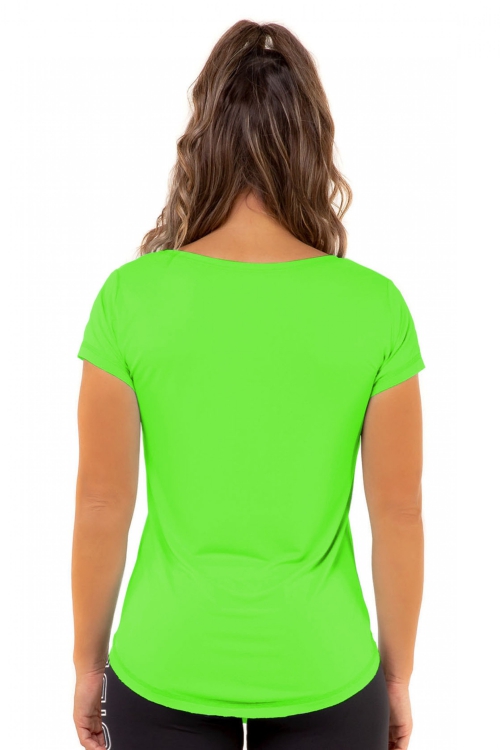 Camiseta Color Verde Neon em Poliamida Ultra Cool
