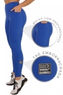 Legging Essential Azul Kapi em Suplex Poliamida com Bolso