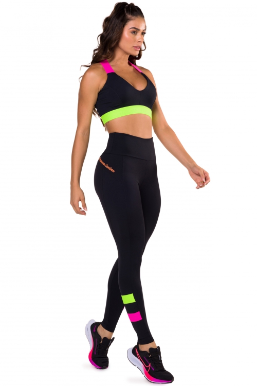 Legging Neon Mood em Suplex Poliamida e Estampa Emborrachada - Donna  Carioca Moda Fitness