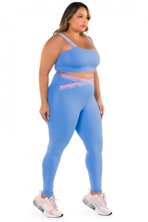 Legging Fierce Azul em Suplex Poliamida e Estampa Digital - Donna Carioca  Moda Fitness