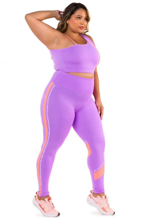 Vestido Fitness Slim Shape Lilás em Poliamida Soft - Donna Carioca