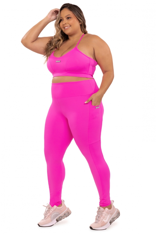 Legging Marina – Canelado Premium – Rosa Pink Oficial