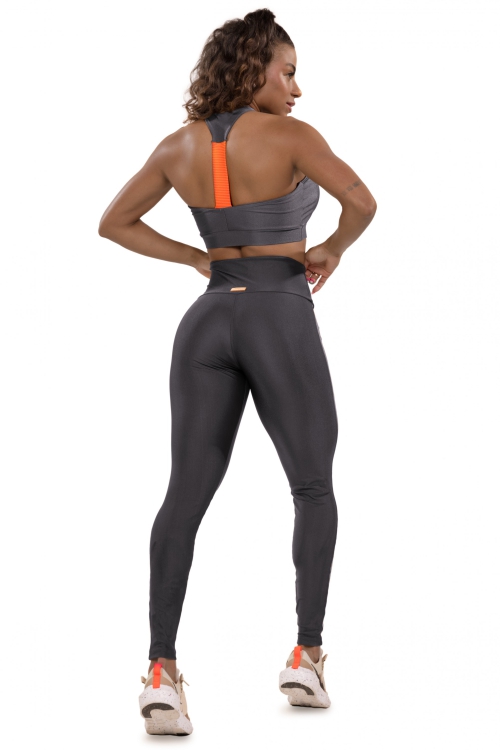 Legging Energize em Tecido Platinado e Estampa Emborrachada - Donna Carioca  Moda Fitness