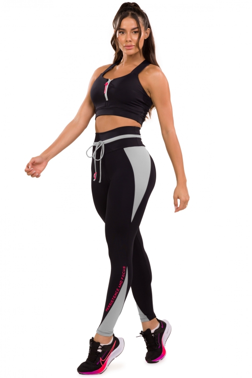Legging Workout em Suplex Poliamida e Estampa Emborrachada - Donna Carioca  Moda Fitness