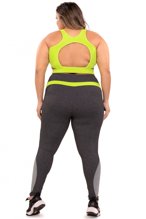 Legging New Trend em Suplex Poliamida e Tela - Donna Carioca - Moda fitness  com preço de fábrica
