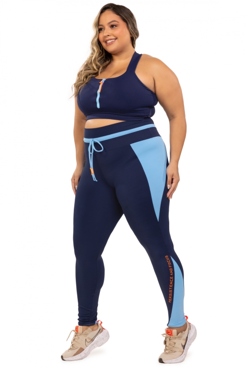 Legging Focus Azul em Suplex Poliamida com Estampa Emborrachada - Donna  Carioca Moda Fitness