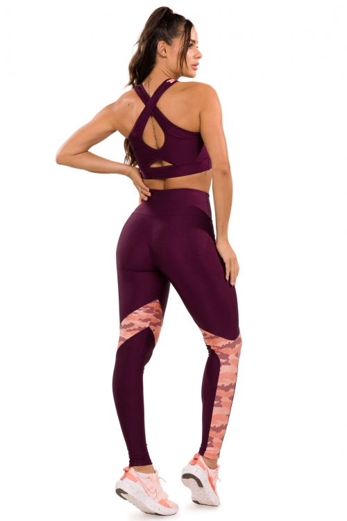 Legging Warrior em Tecido Platinado com Estampa Emborrachada - Donna  Carioca Moda Fitness