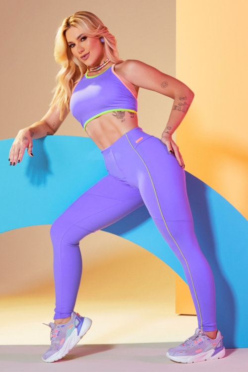 Legging Hot Pink em Suplex Poliamida - Donna Carioca Moda Fitness