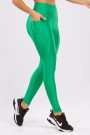 Legging Bright Verde Peter Pan Microcanelada com Bolso