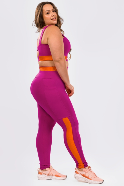Legging Show Your Glow Fúcsia em Tecido Platinado - Donna Carioca Moda  Fitness