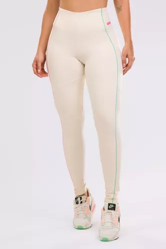 Legging Ikat em Tecido Texturizado Preto - Donna Carioca Moda Fitness