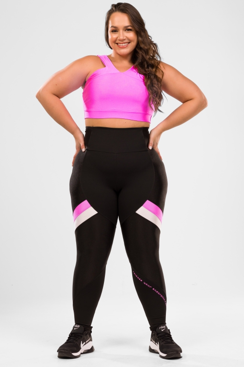 Top Warrior em Tecido Platinado COM BOJO - Donna Carioca Moda Fitness