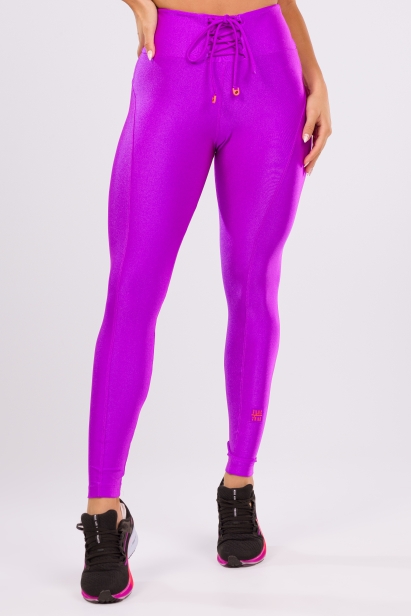 Legging Lace Roxo Purple em Tecido Platinado